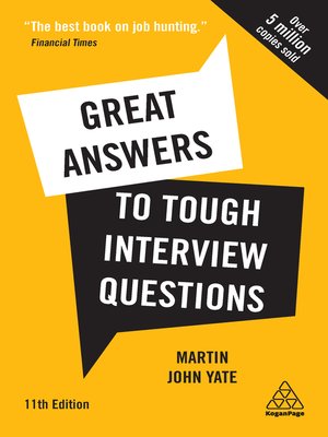 cover image of Great Answers to Tough Interview Questions